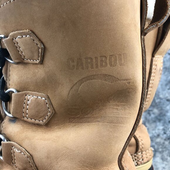 Sorel CANADA Mens Size 6 Caribou Brown Black Insulated Lace-Up Winter Snow Boots - Picture 7 of 16